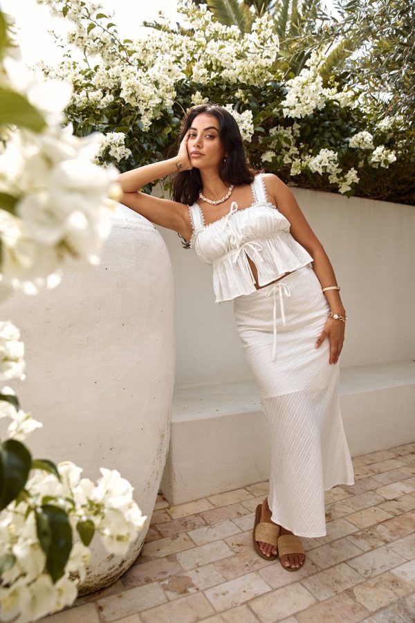 Gypsophila Maxi Skirt White