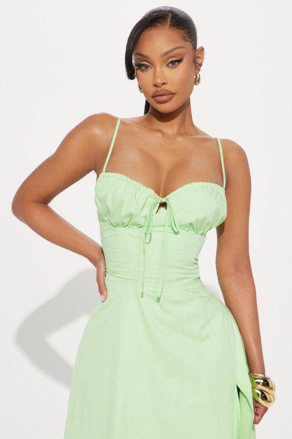 Oh Darling Poplin Midi Dress - Sage | Fashion Nova