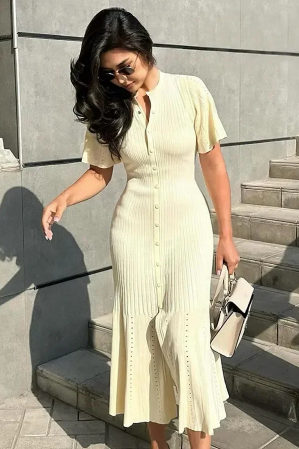 Flared Sleeves Knitted dress