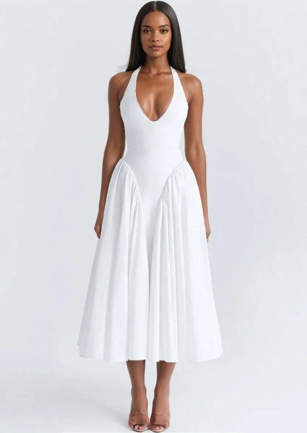White Maxi Dress - White / L