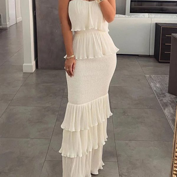Jluxlabel Dresses | Jlux Label White Maxi Dress | Color: White | Size: S