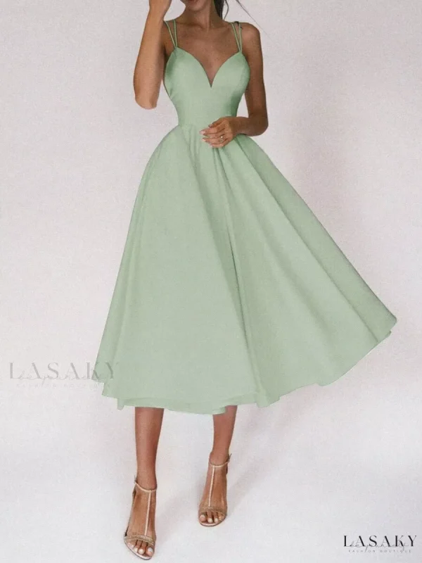 Lasaky - Bold Statement Maxi Dress with Adjustable Tie-Front - Green Color, XXL