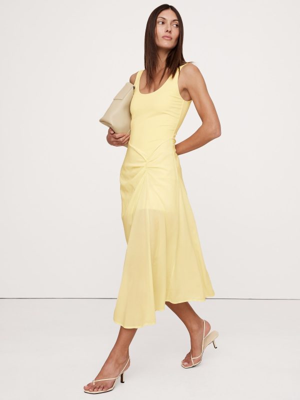 Knit Midi Dress Calm Yellow