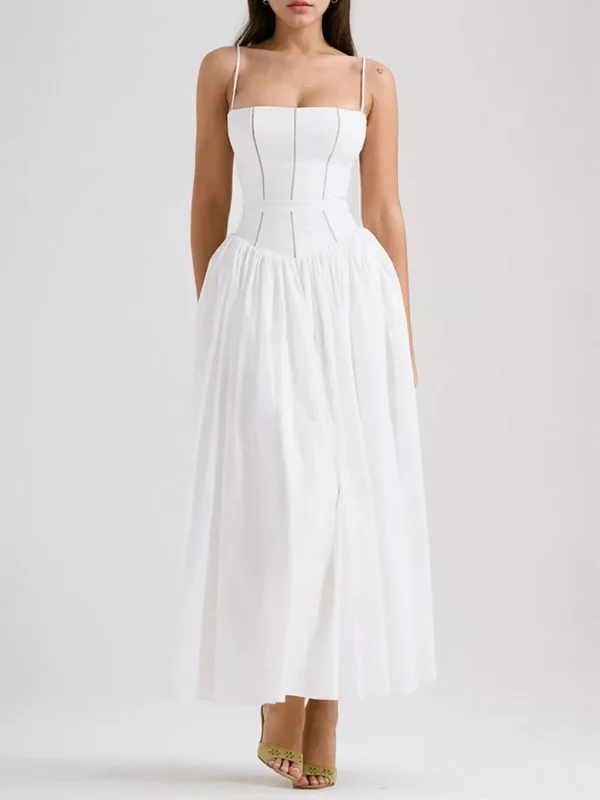 Sleeveless Backless Midi Dress