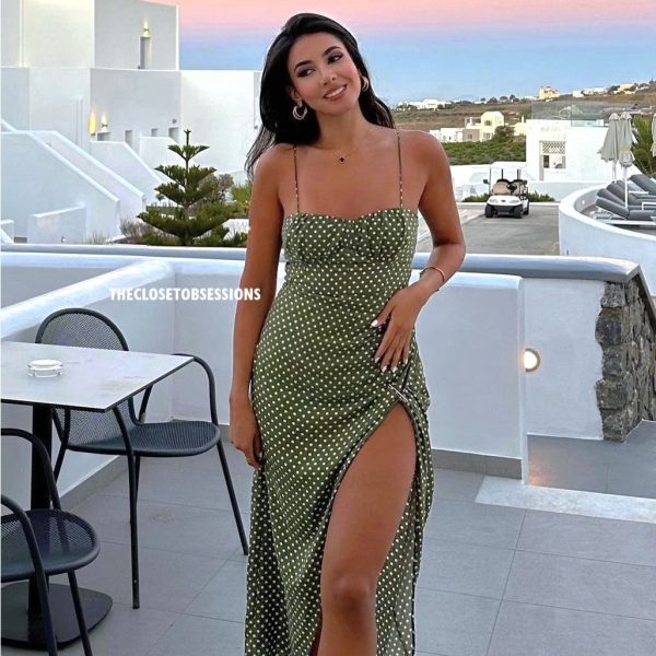 Zara Dresses | Zara Blogger Fave!!! Crossback Midi Dress Nwt | Color: Green | Size: M