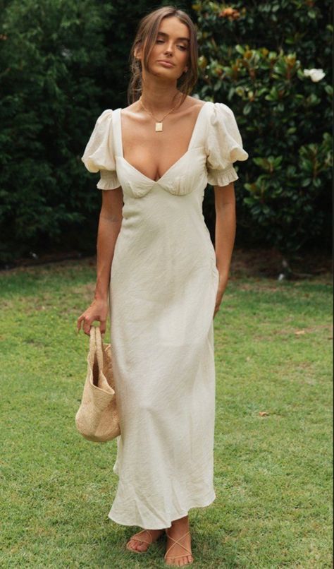 Soft Silhouettes: Bustier White Slip Dress for a Romantic Summer Look