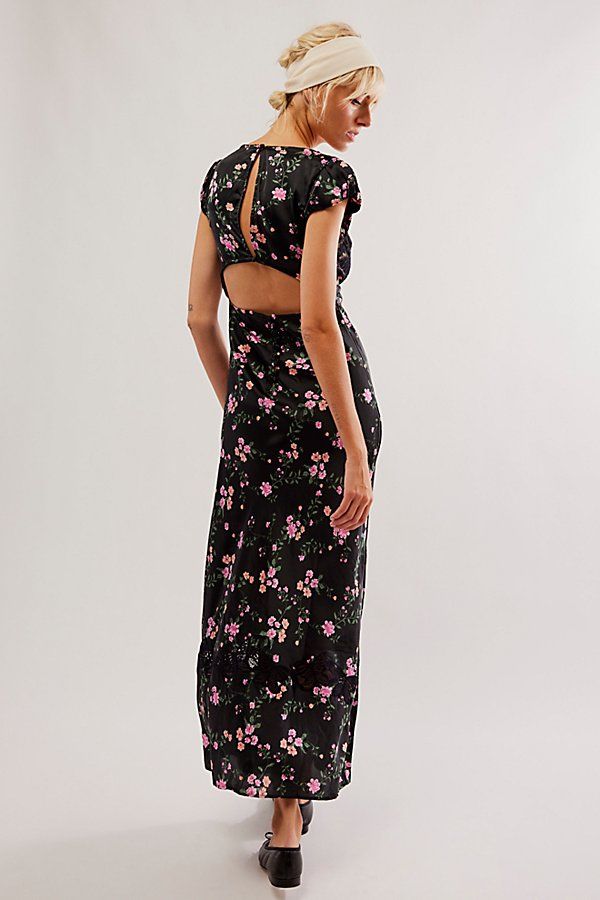 Butterfly Babe Maxi Dress by Free People in Black, Size: L