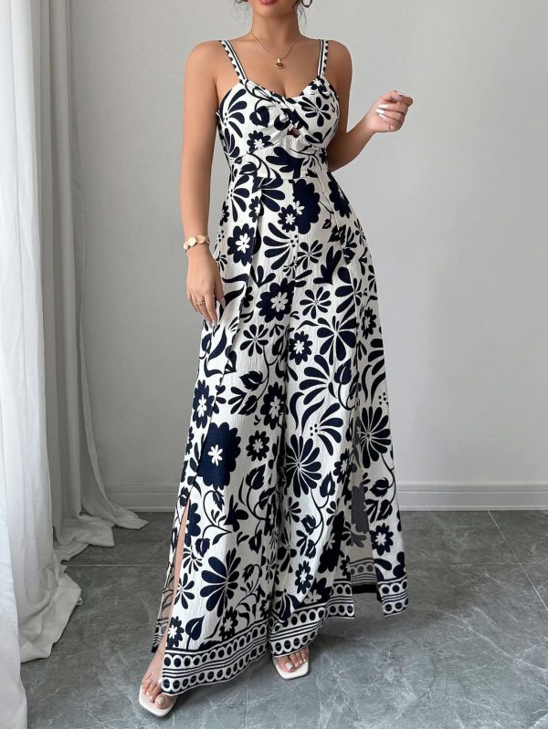 Bliss Escape Floral Jumpsuit - navy - L / Navy