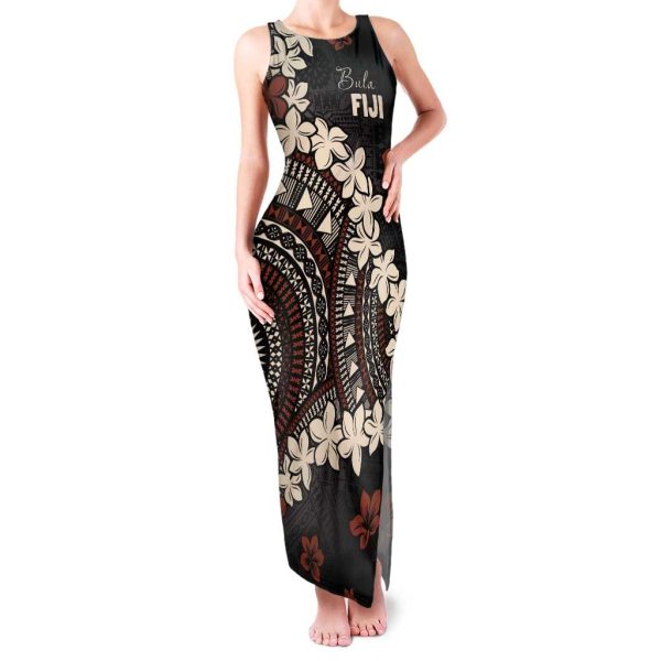 Bula Fiji Women's Day Tank Maxi Dress Classic Masi Tapa LT7 - Women / L / Brown