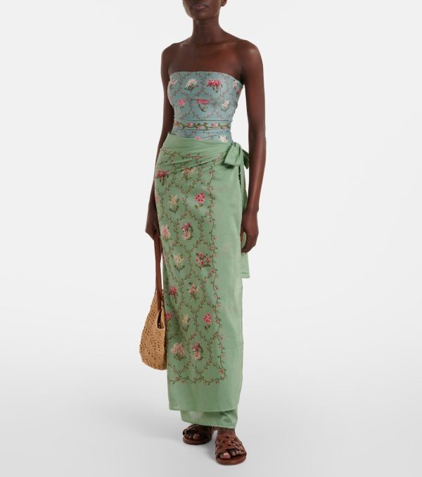 Lavanda cotton and silk beach cover-up in multicoloured - Agua By Agua Bendita | Mytheresa