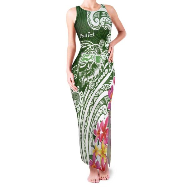 Aloha Molokai Island Personalized Tank Maxi Dress Sage Dreamy Turtle LT7 - Women / L / Sage Green