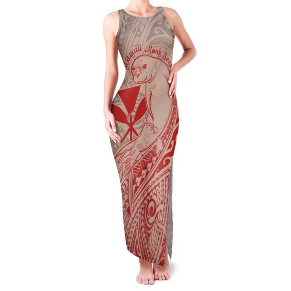 Hawaii Monk Seal and Map Family Matching Tank Maxi Dress and Hawaiian Shirt Polynesian Kanaka Maoli Red Vibe LT9 - Dad's Shirt - Short Sleeve / 4XL / Red