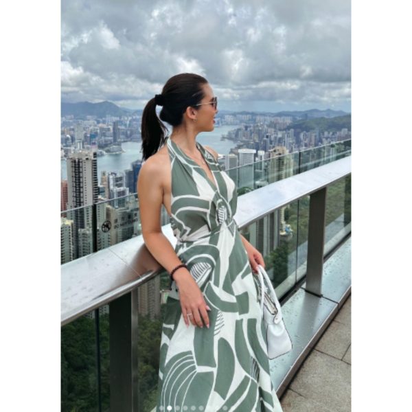 Zara Dresses | Blogger Favorite Zara Printed Halter Dress | Color: Green/White | Size: Various