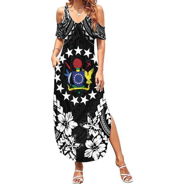 Cook Islands Ra o te Ui Ariki Est 1967 Family Matching Summer Maxi Dress and Hawaiian Shirt LT9 - Son's Shirt / 8 / Black
