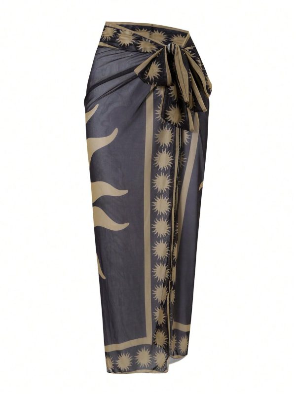2025 New Patterned Mesh Beach Skirt For Women, Summer Casual Resort Outfits