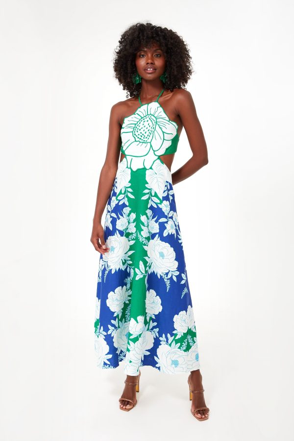 Soft Garden Blue Flower Maxi Dress | Farm Rio