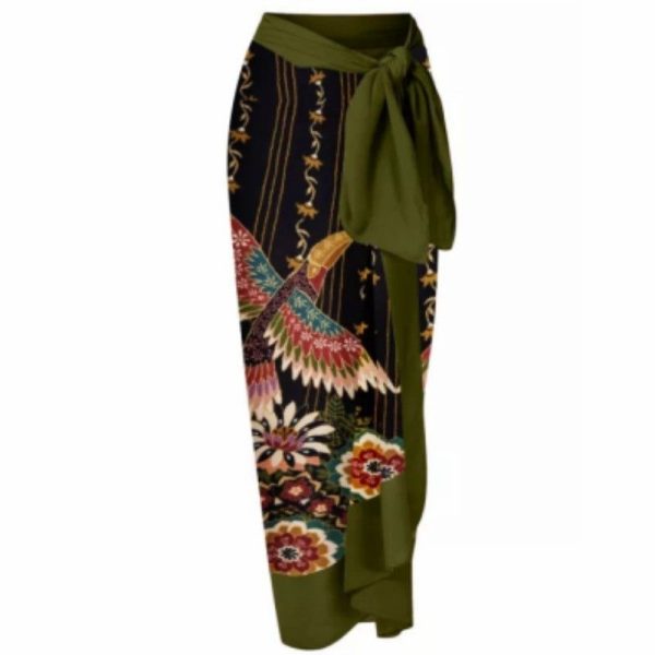 Costume da bagno intero da donna con stampa vintage - Skirt / One size