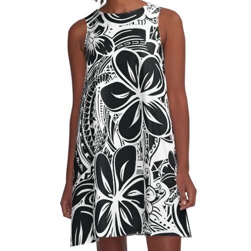Savaii Polynesian Tribal Threads A-Line Dress