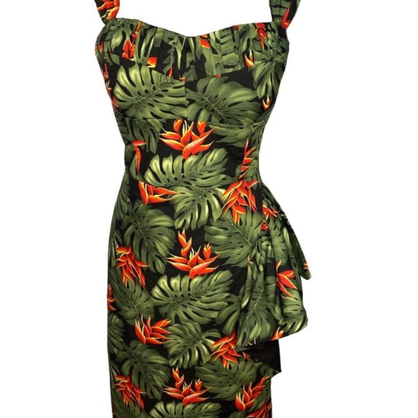 No Boundaries Dresses | Perfect Condition'50s Rayon Hawaii Sarong Dress Small | Color: Black/Green | Size: S