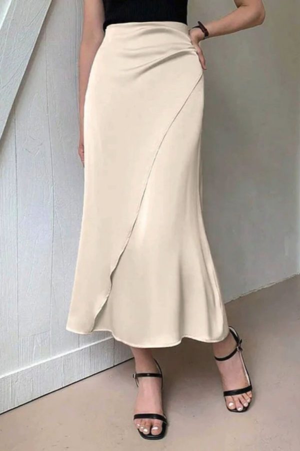 Women's Elegant Solid Color Skirt