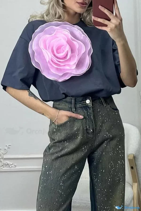 OrcaJump - Casual Chic Flower Power Tops
