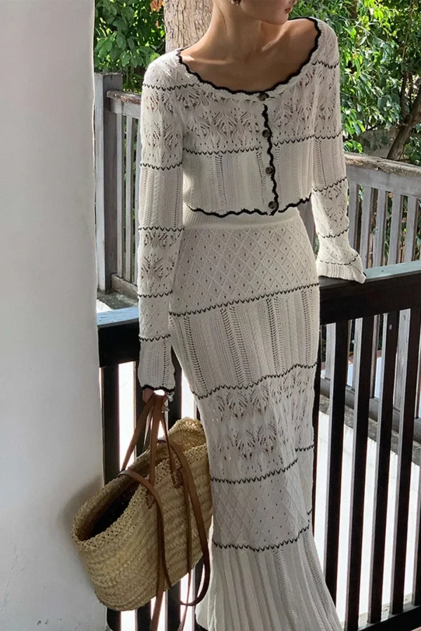 Lasaky - Eclectic Style Crochet Top and Skirt Duo