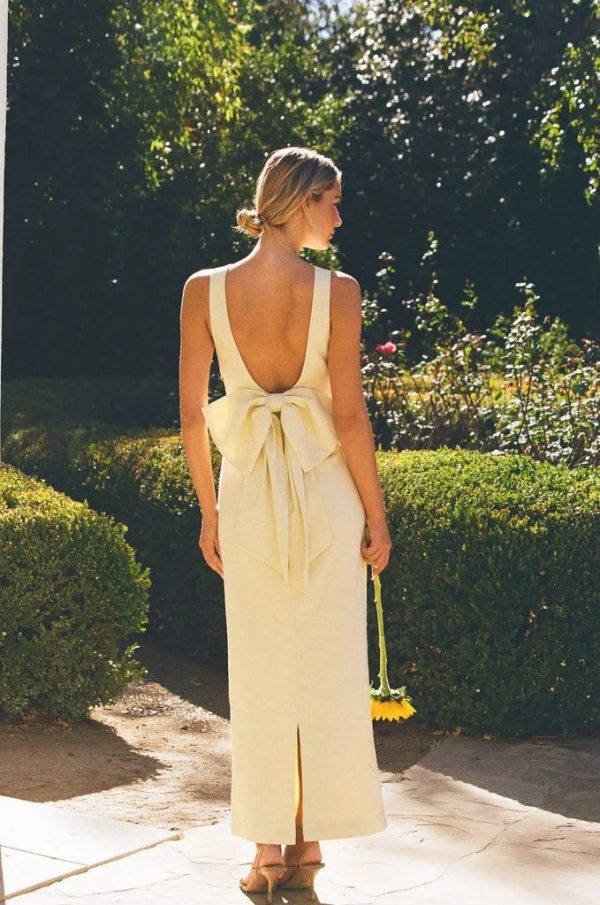 buttercream bow dress ALB