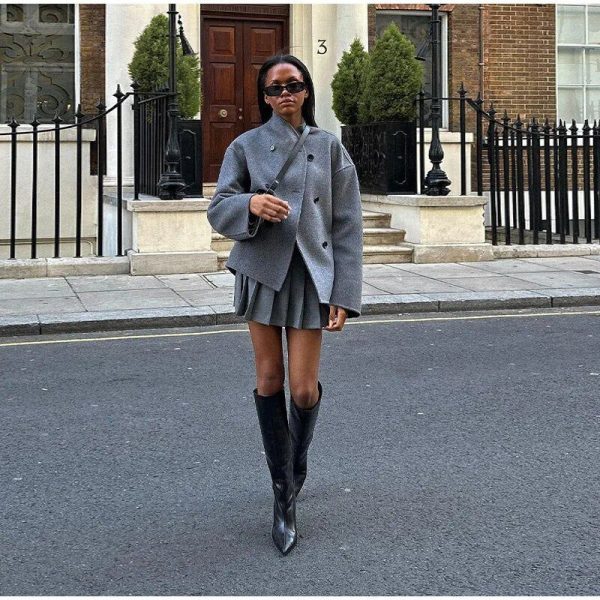 The Benjamin Woolen Trench Coat - Grey / L