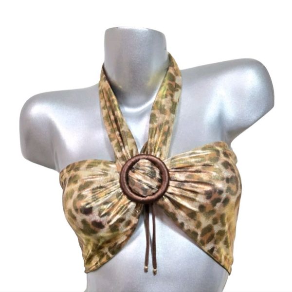 Diseos Yamilet Gomes Tops | Top Reversible Talla Nica Metalizado Animal Print Diseo Edicin Limitada. | Color: Brown/Gold | Size: Talla Unica