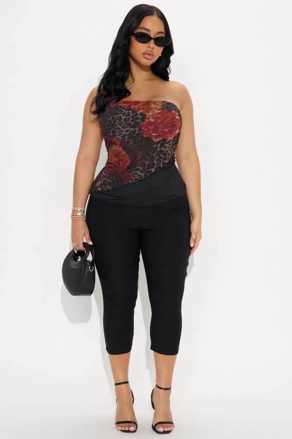 Women's Sudden Speed Mesh Tube Top in Leopard Size XL