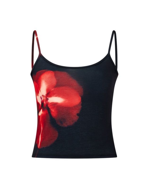 Black Top-Red Flower🎀