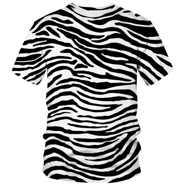 Lurhonp Men's Zebra Print Novelty Short Sleeve T-Shirt
